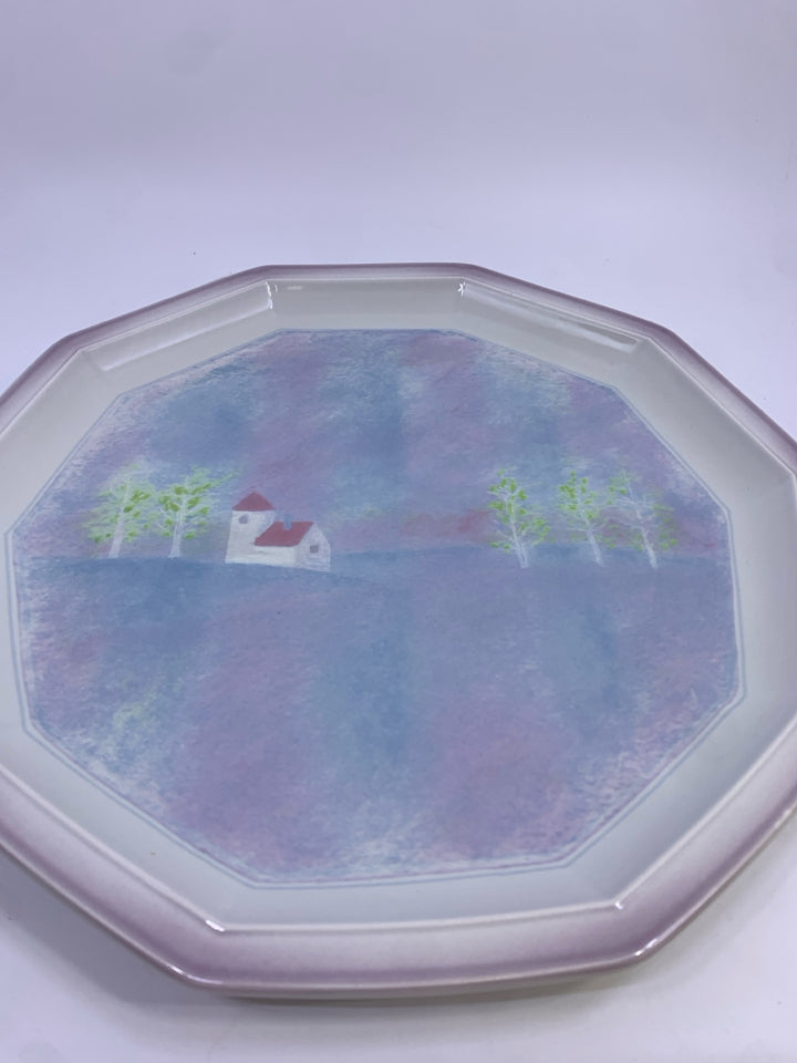 VISTA EVENING SKY PLATE W/SOFT PASTELS.