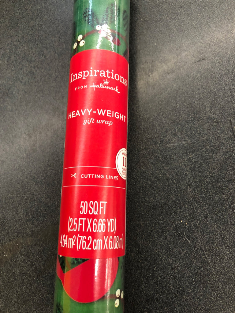 NIP GREEN MERRY CHRISTMAS WRAPPING PAPER.