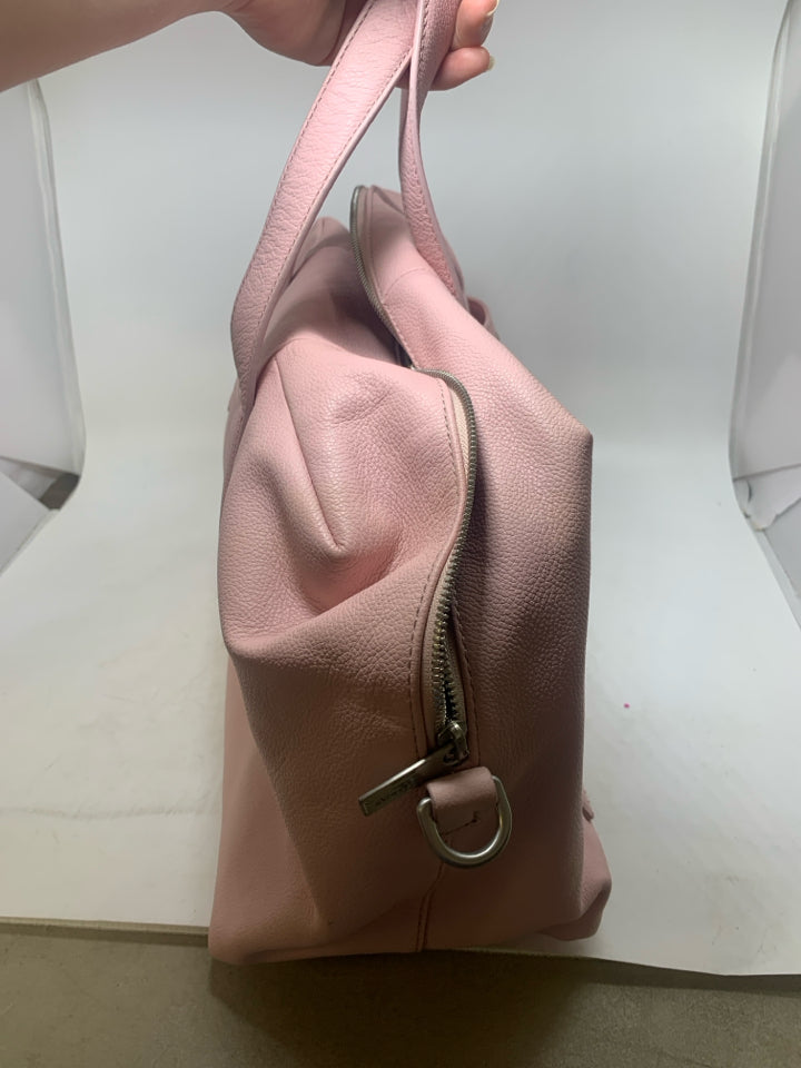 Away The Everyday Bag Pink Leather Duffle Bag *Missing Long Strap