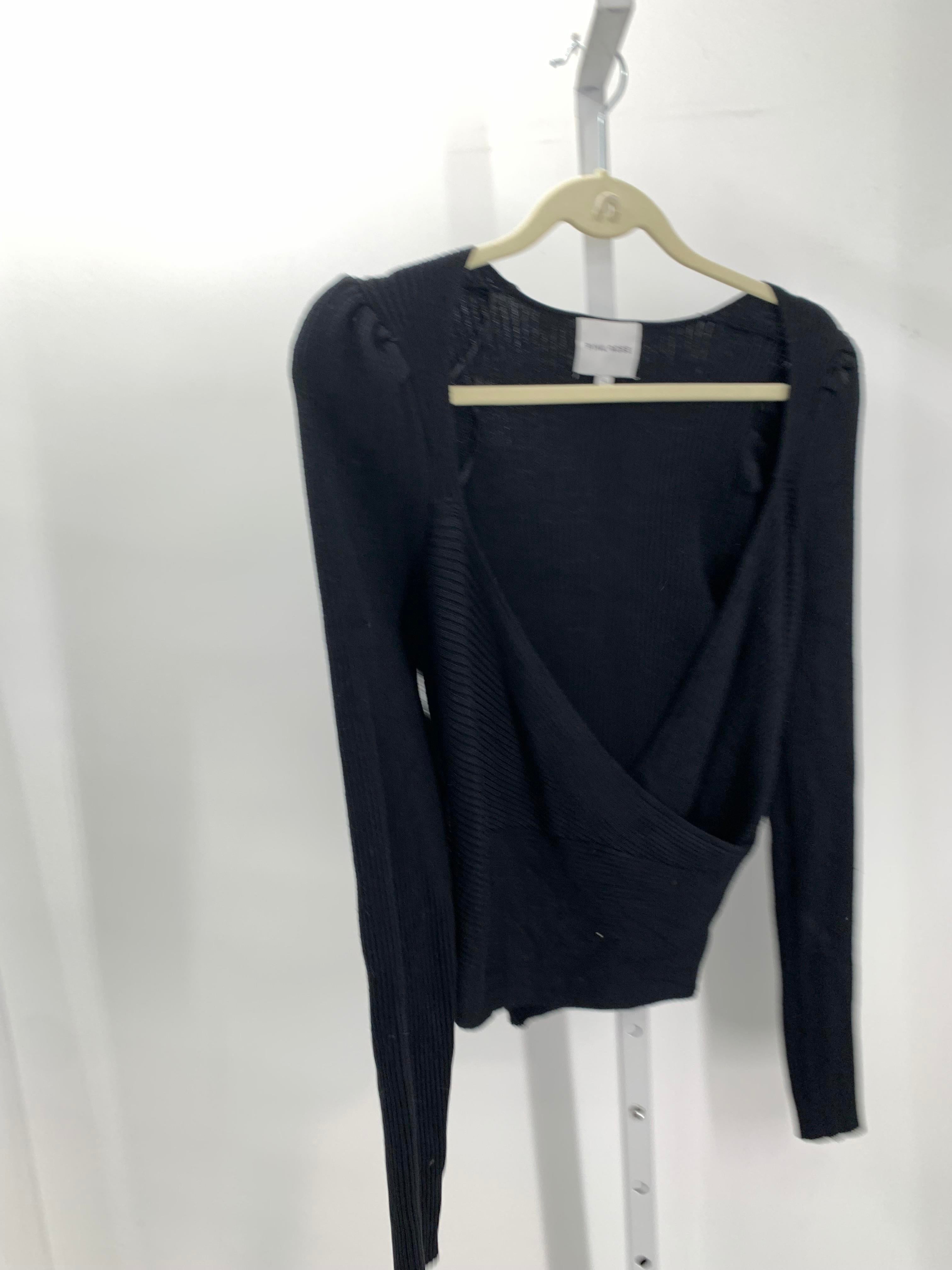 Pink Rose Size Large Juniors Long Sleeve Sweater