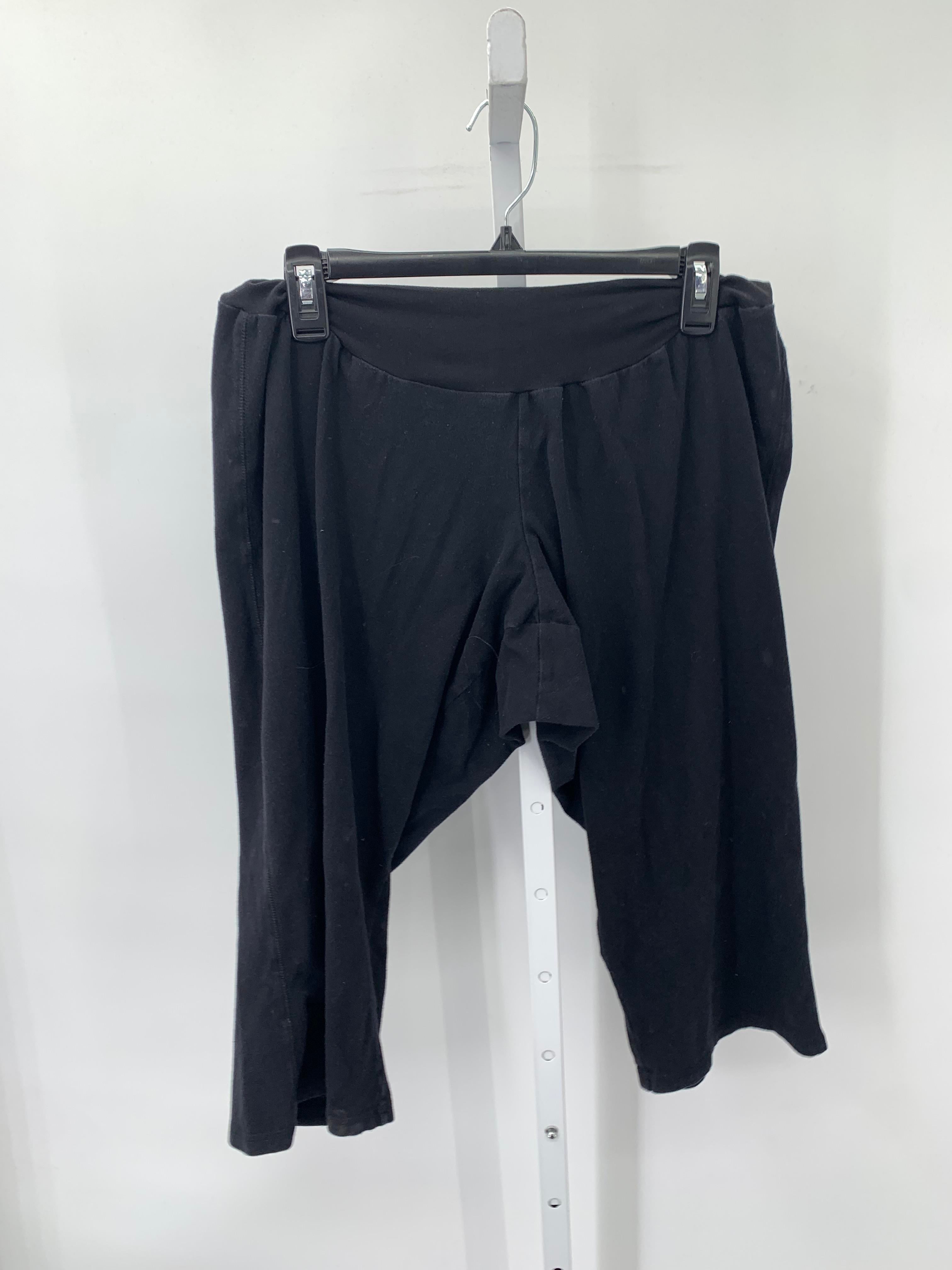 Oh Baby Black Size 1X Maternity Capri