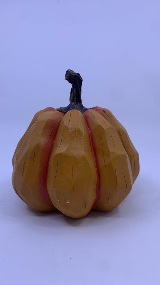 CARVED STYLE RESIN PUMPKIN.