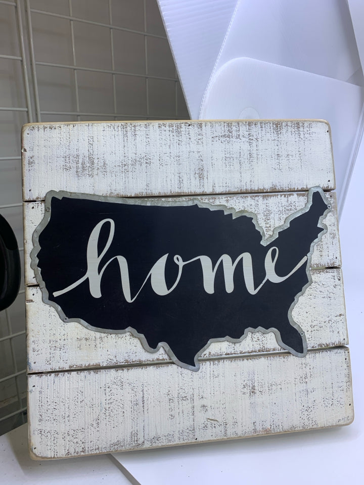 HOME WHITE WASHED MAP WALL DECOR.