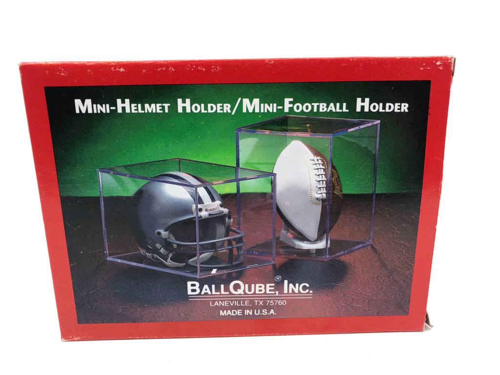 NIB MINI-HELMET HOLDER/MINI-FOOTBALL HOLDER.