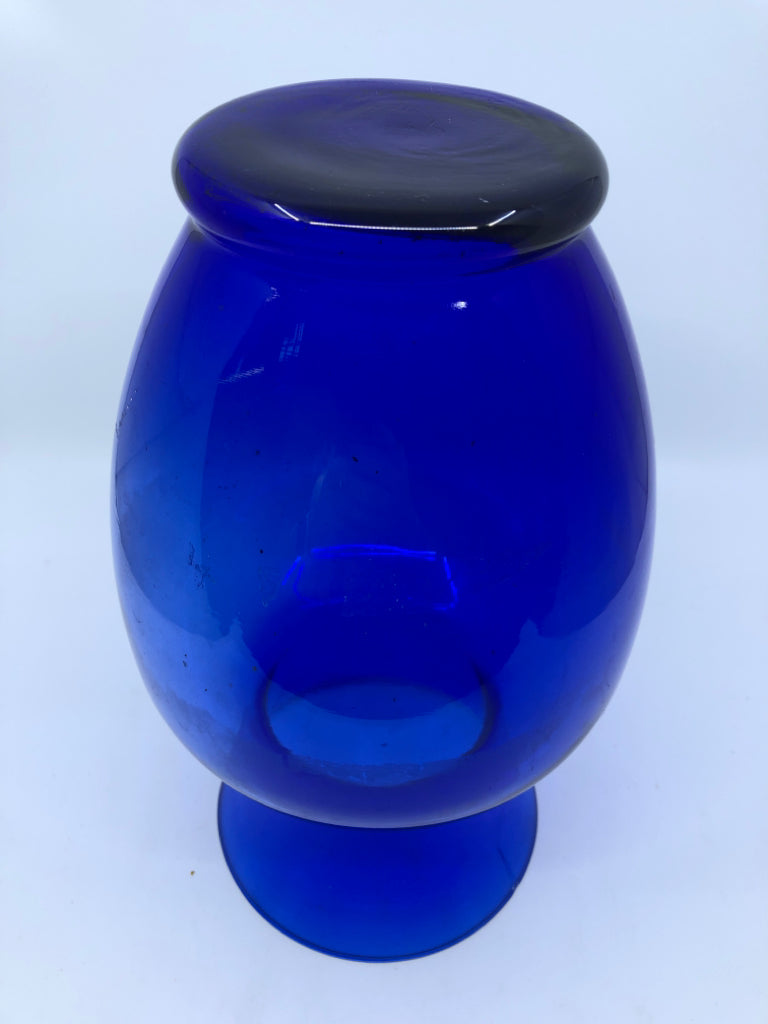 LARGE COBALT BLUE VASE.