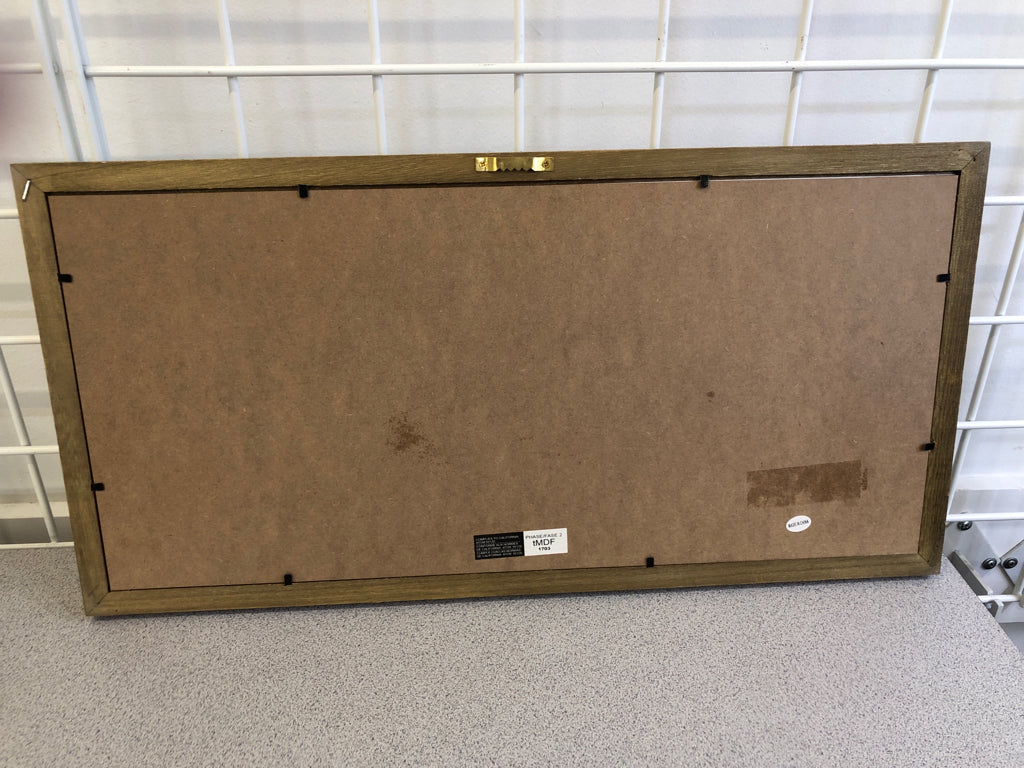 FAMILY GATHERS HERE FLORAL WOOD SIGN.