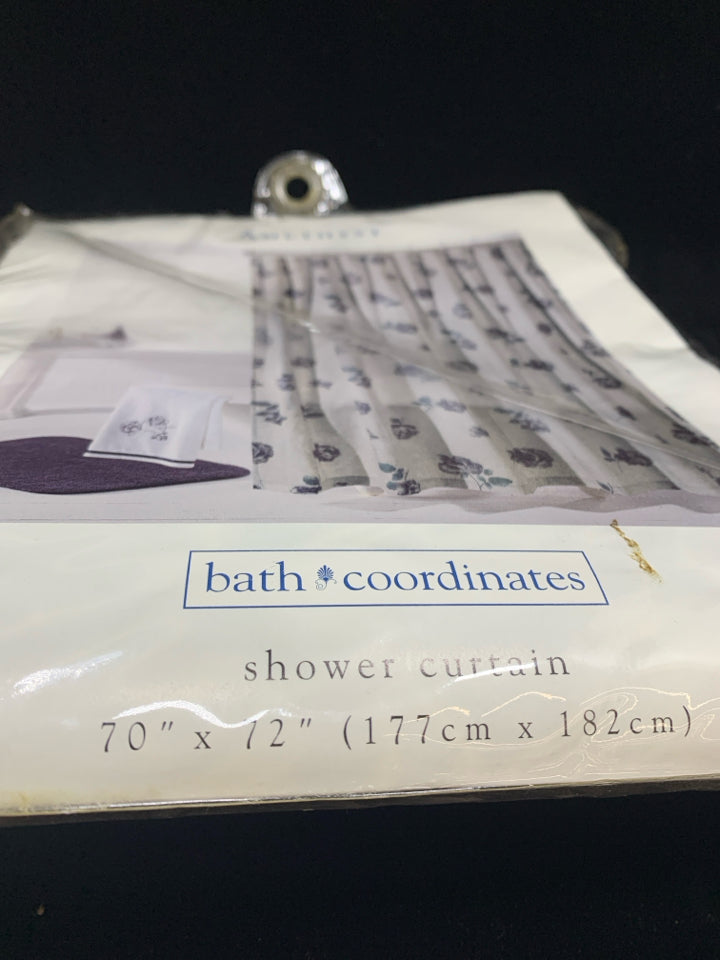 NIP GREY ROSE SHOWER CURTAIN.