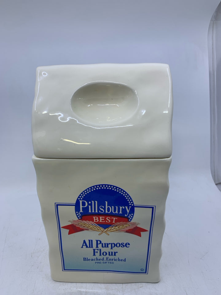 CERAMIC PILLSBURY ALL PURPOSE FLOWER BAG.