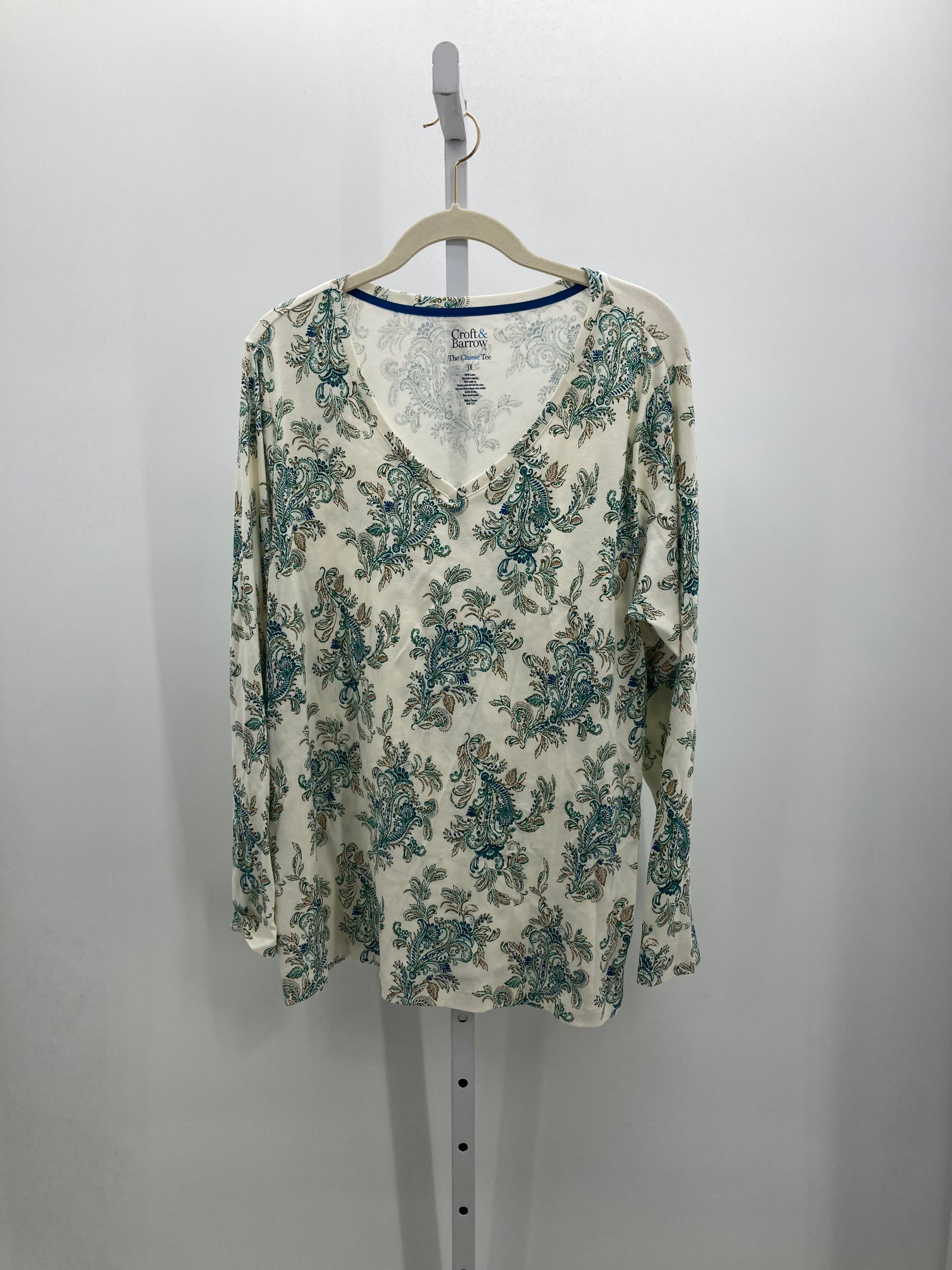 Croft & Barrow Size 1X Womens Long Sleeve Shirt