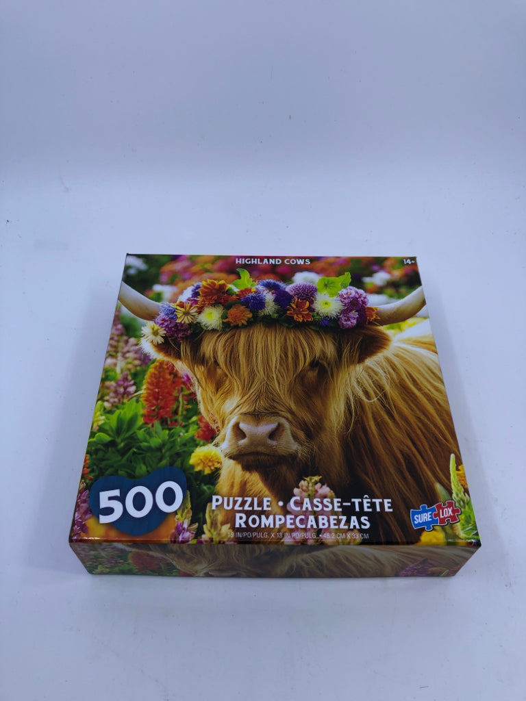 NIB COW, FLOWERS PUZZLE.