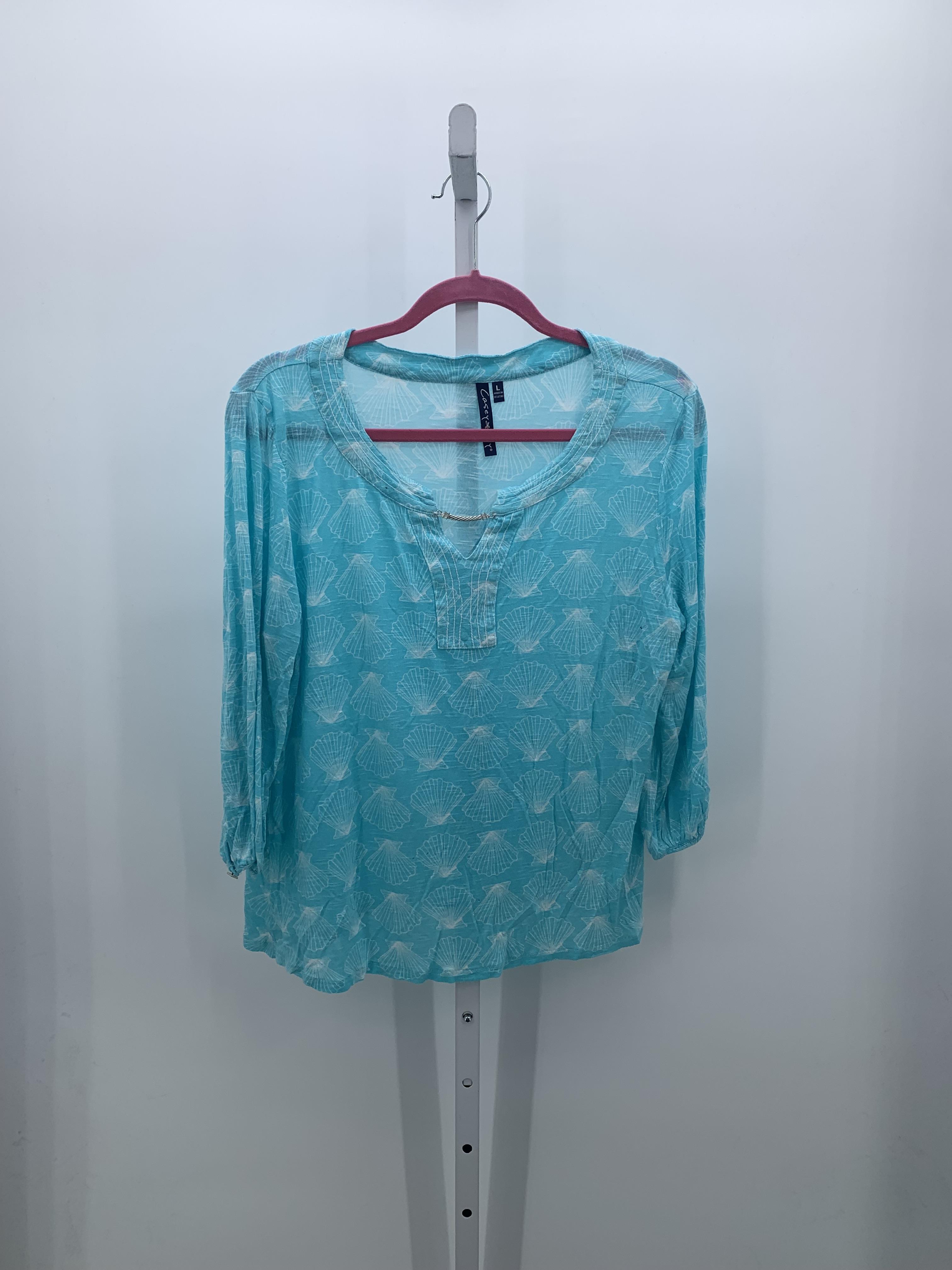 Casey Key Size Large Misses 3/4 Sleeve Shirt