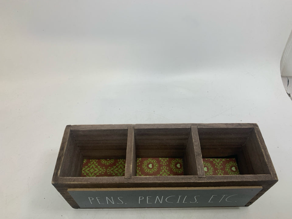 3 SLOT PENS, PENCILS, ETC HOLDER.