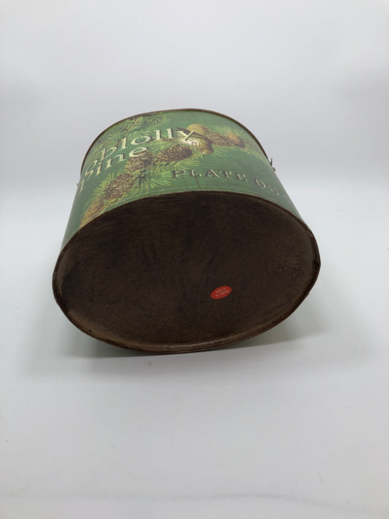LOBLOLLY PINE METAL BUCKET.