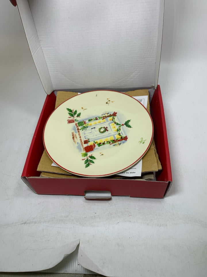 NIB LENOX HOLIDAY INSPIRATIONS & ILLUSTRATIONS DESSERT PLATES.