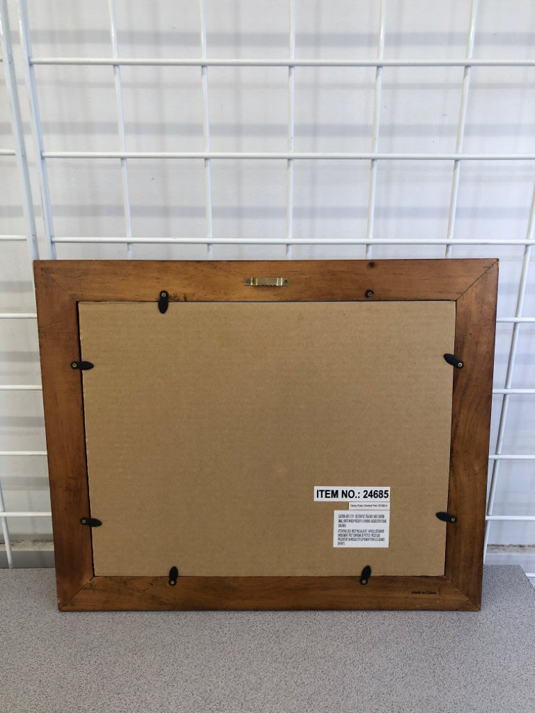 CINDERELLA DISNEY PRINT IN WOOD FRAME.