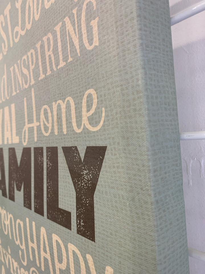 HONEST LOVING FAMILY CANVAS WALL ART.