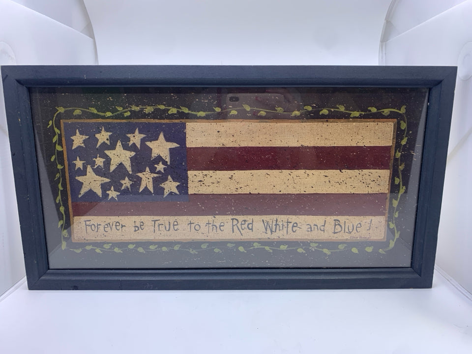 FOREVER BE TRUE PRIMITIVE AMERICANA WALL ART.