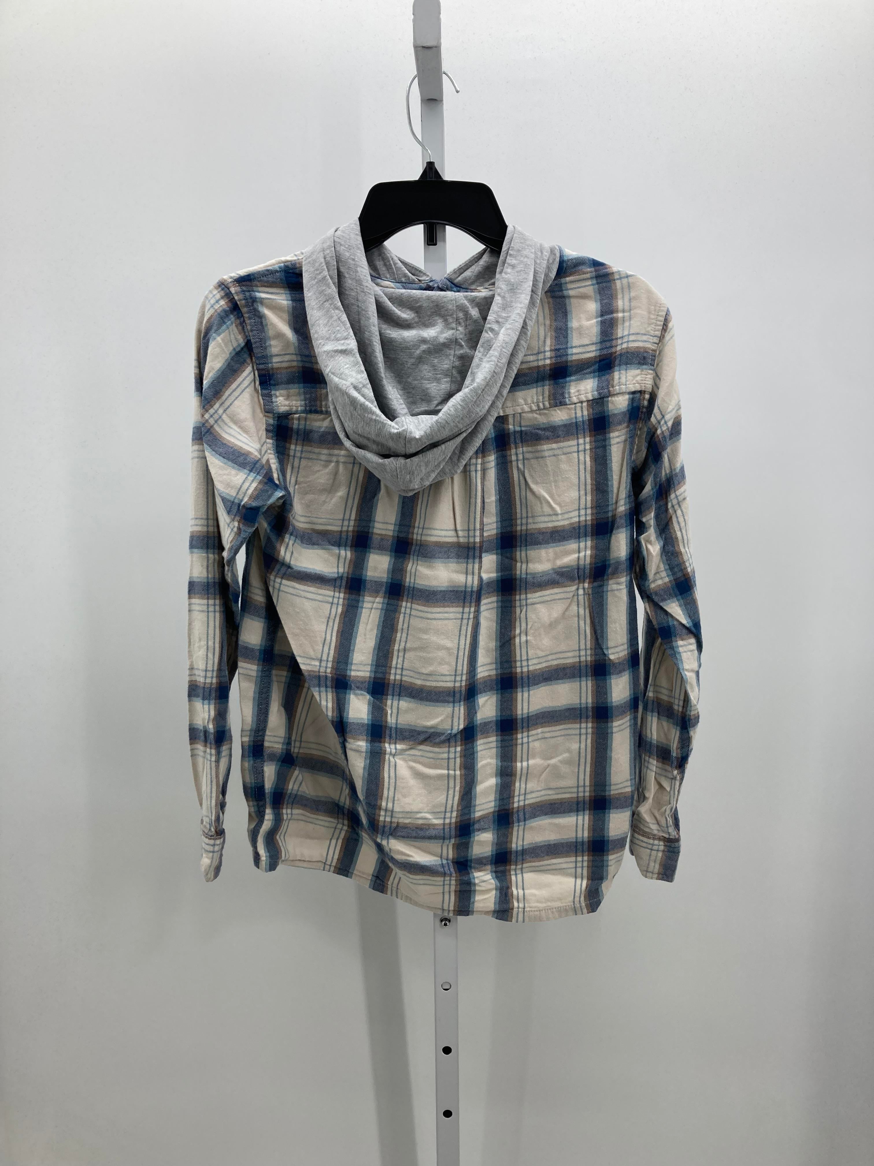 BLUE PLAID HOODED