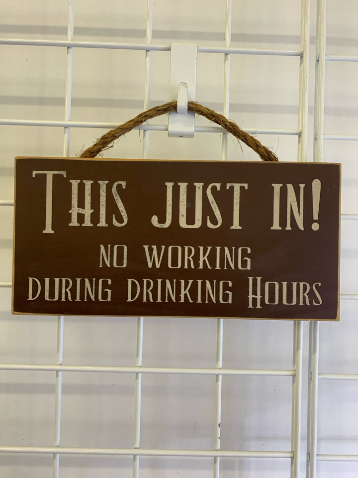 THIS JUST IN- WOOD SIGN.