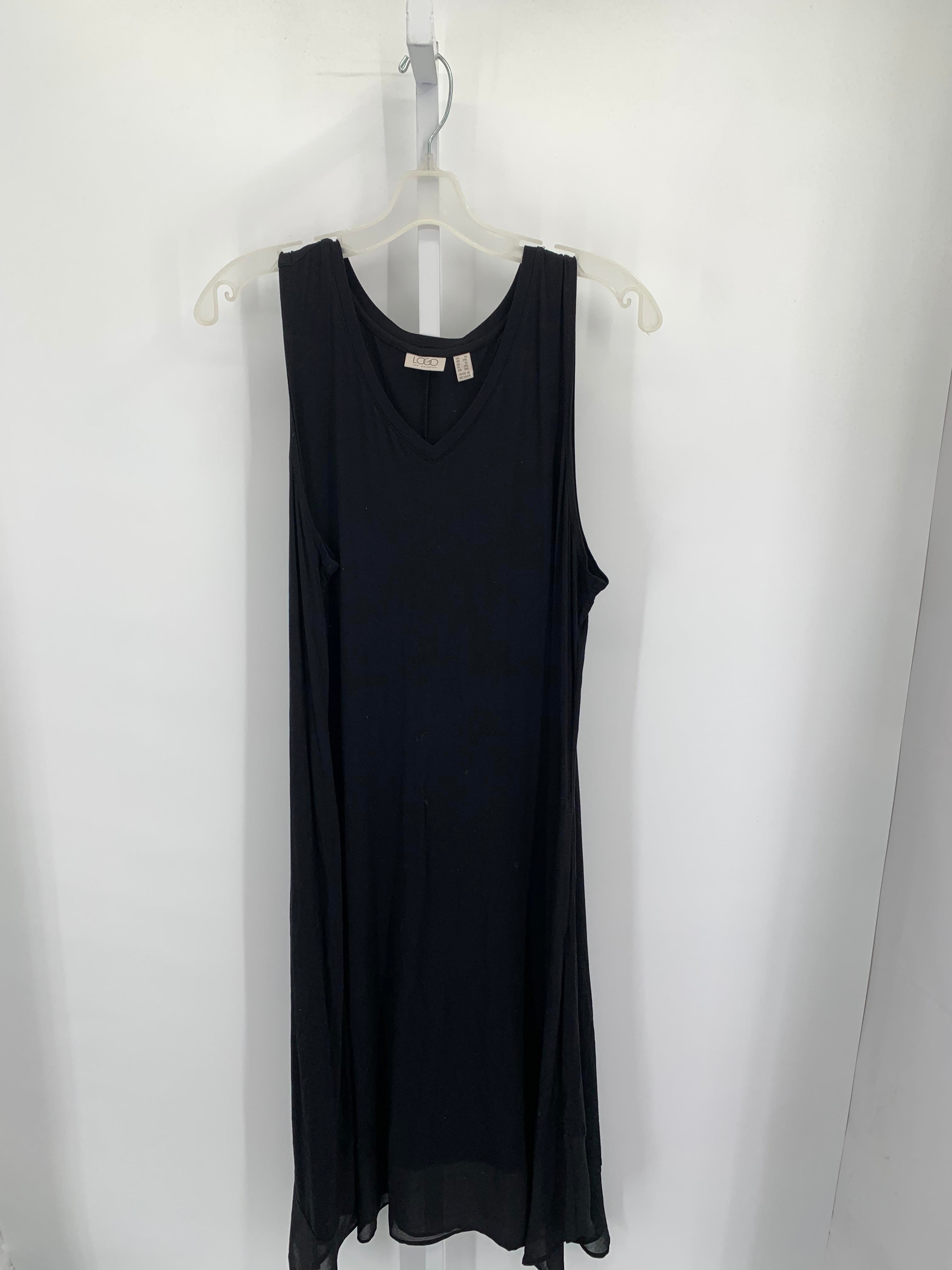 LOGO Size 1X Womens Sleeveless Dress