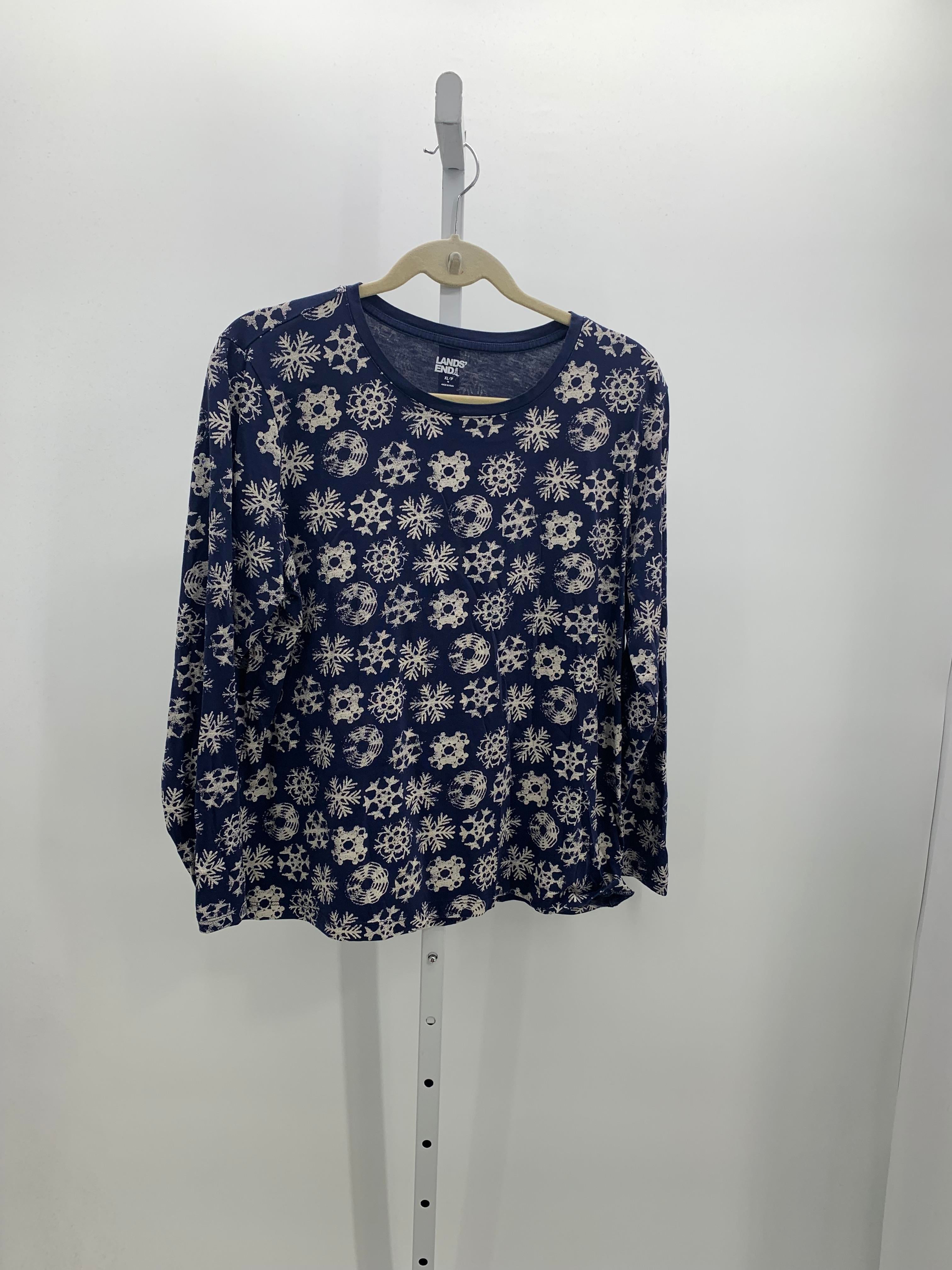 Lands End Size X Large Petite Petite Long Sleeve Shirt