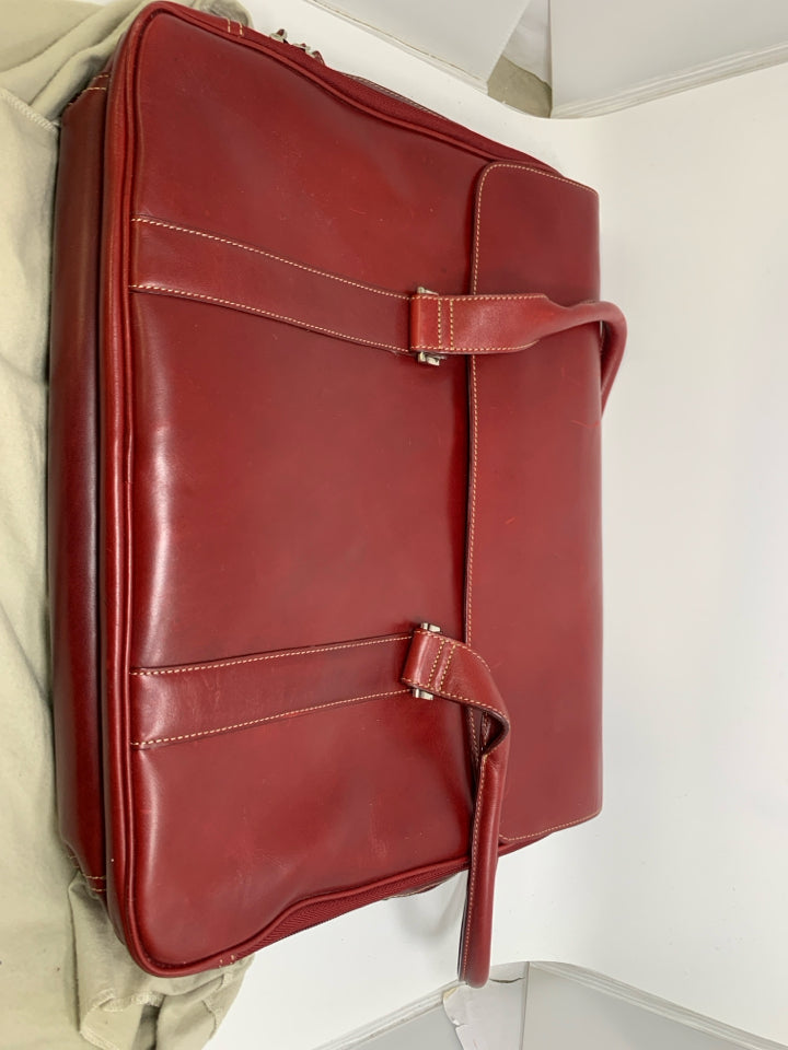 Levenger Leather Briefcase Tote w/ Dust Bag