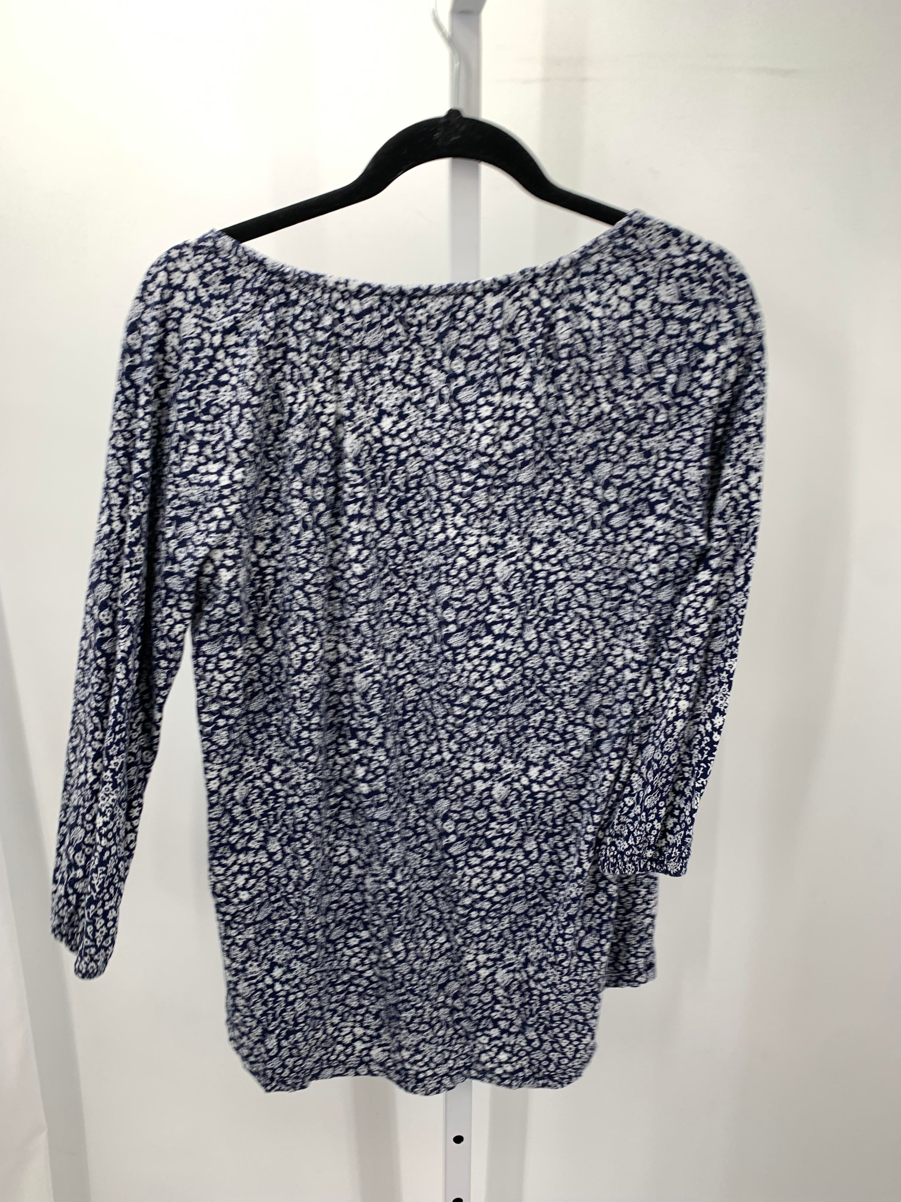 Lands End Size Medium Misses 3/4 Sleeve Shirt