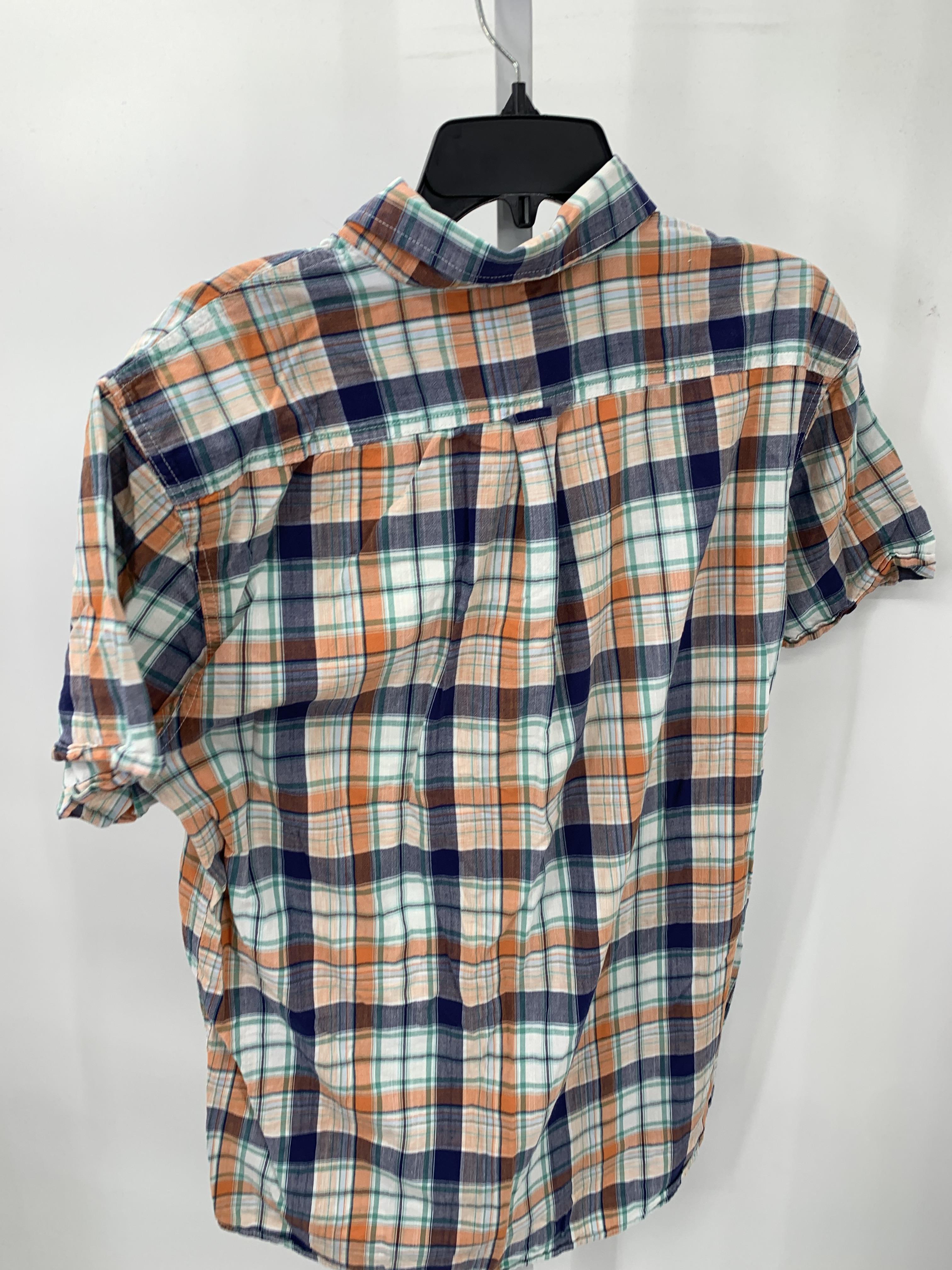 ORANGE PLAID BTN DOWN