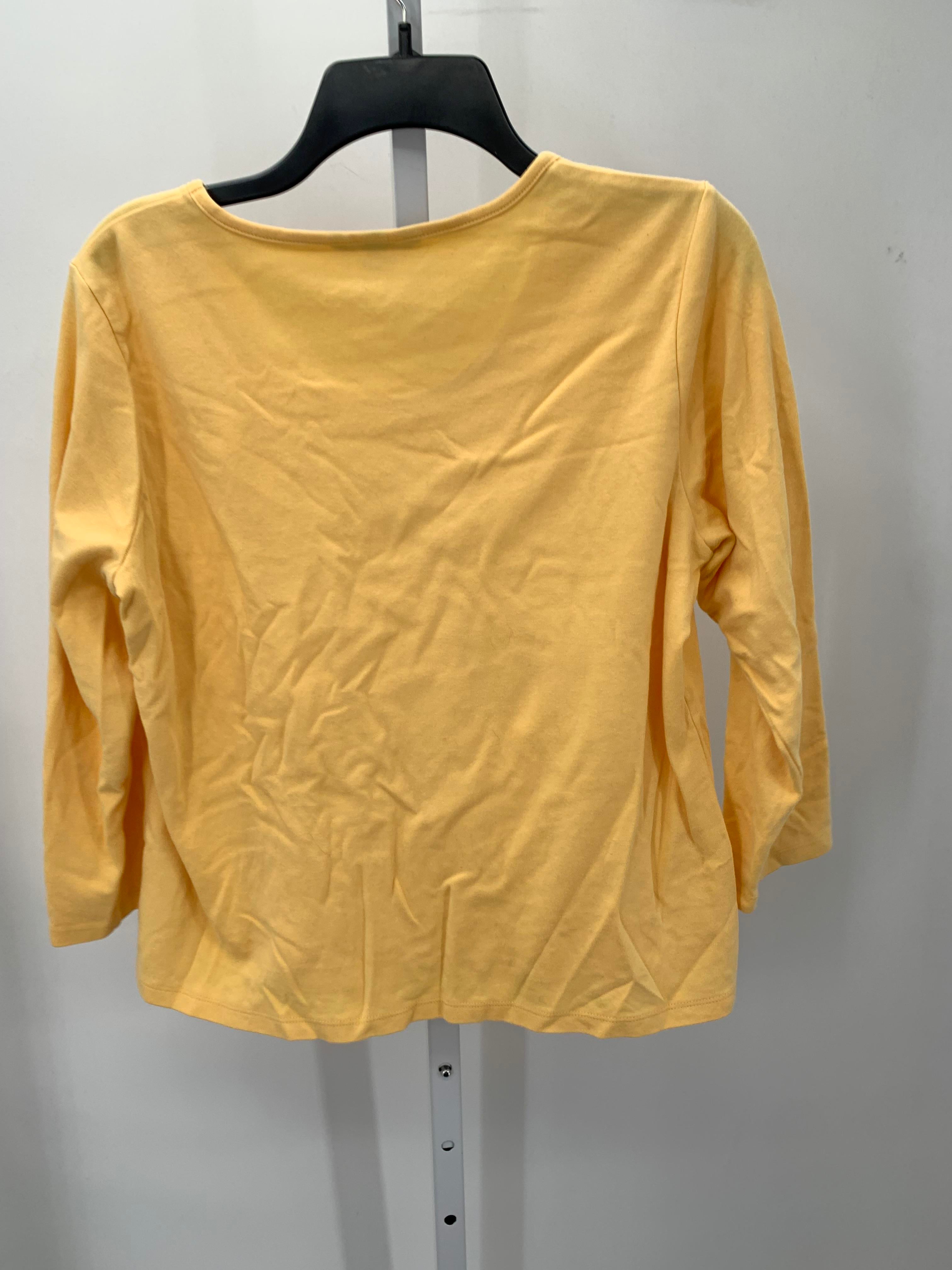 Lands End Size Medium Petite Petite 3/4 Sleeve Shirt