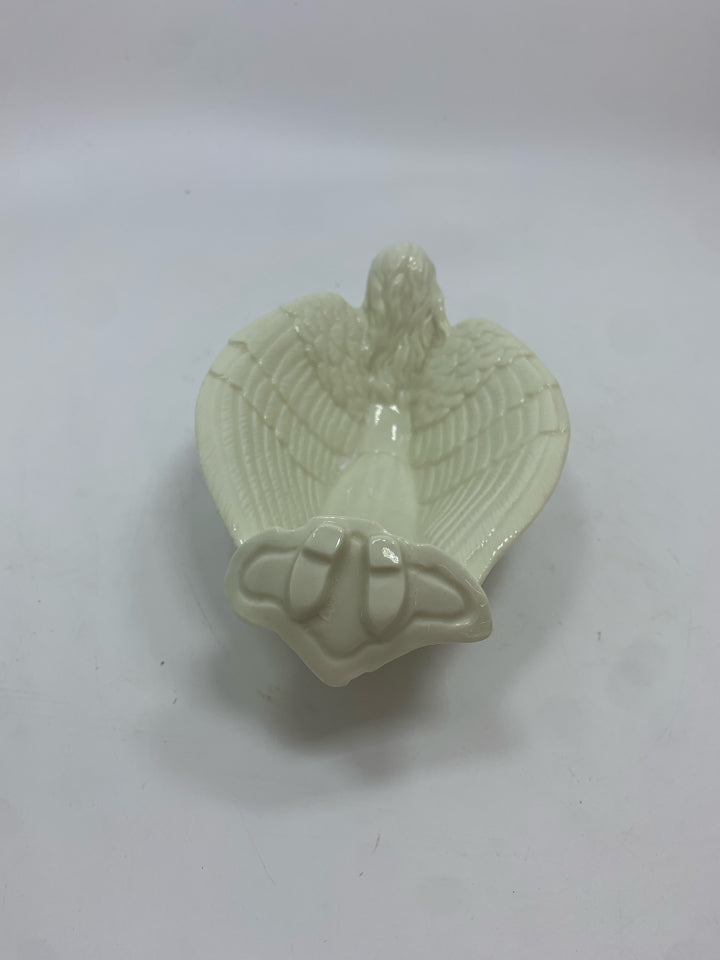 PORCELAIN ANGEL DISH.