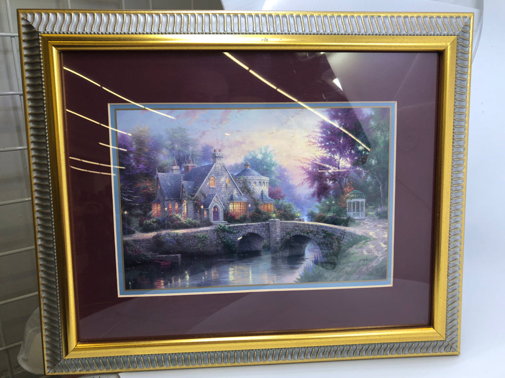 THOMAS KINKADE "BEYOND SUMMER GATE" WALL ART.