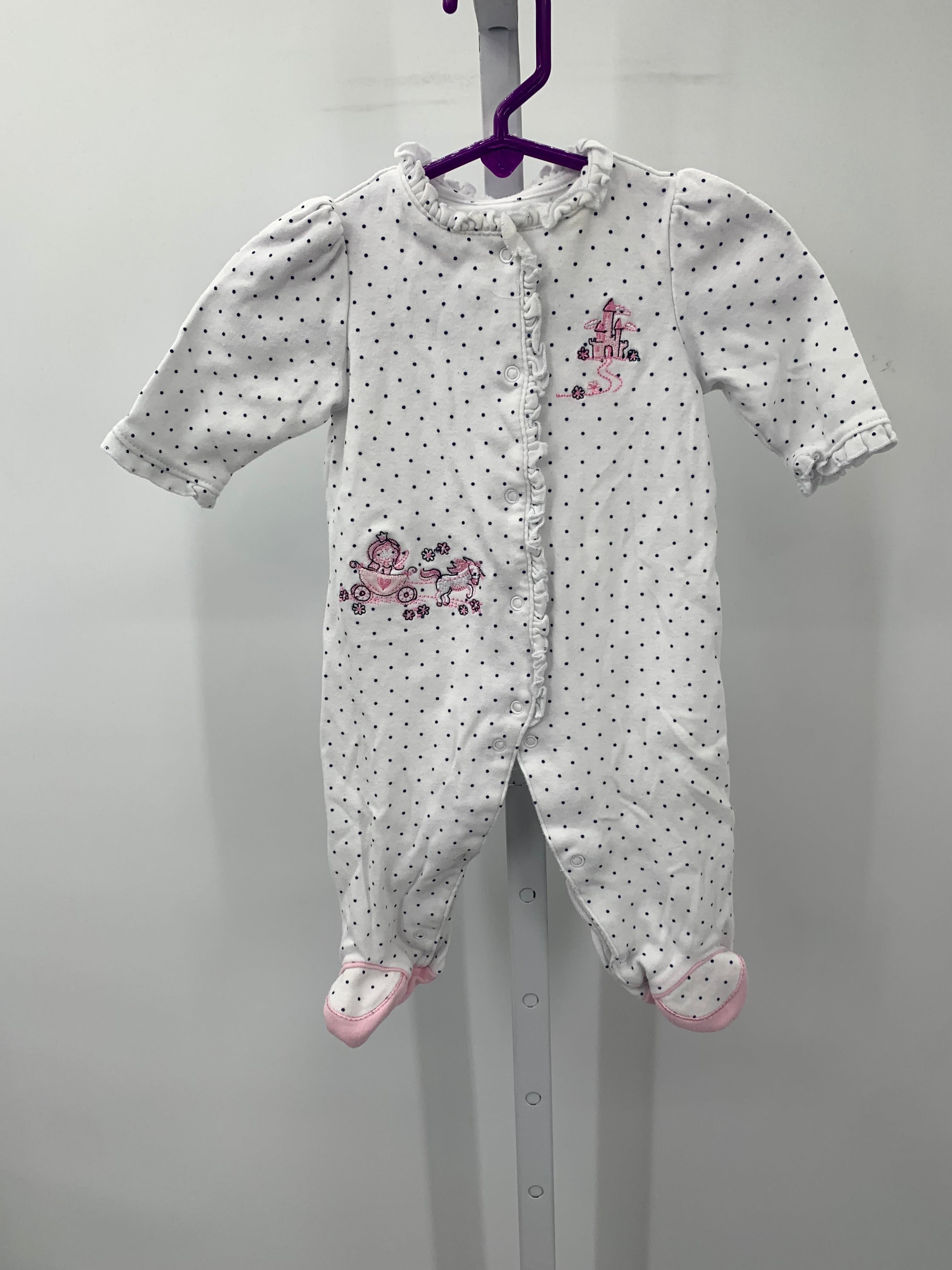 Little Me Size 6 Months Girls Long Slv. Romper
