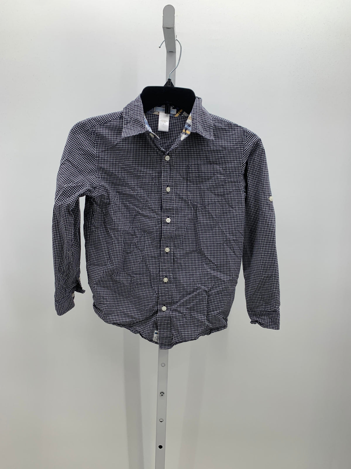 WHITE PLAID BTN DOWN