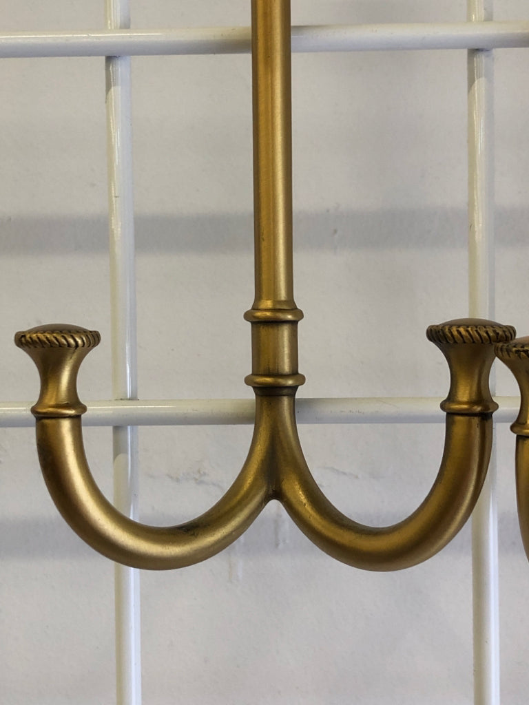 3 GOLD METAL OVER THE DOOR HOOKS.