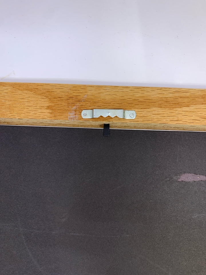 STREAM UNDER BRIDGE PHOTO IN WOOD FRAME.