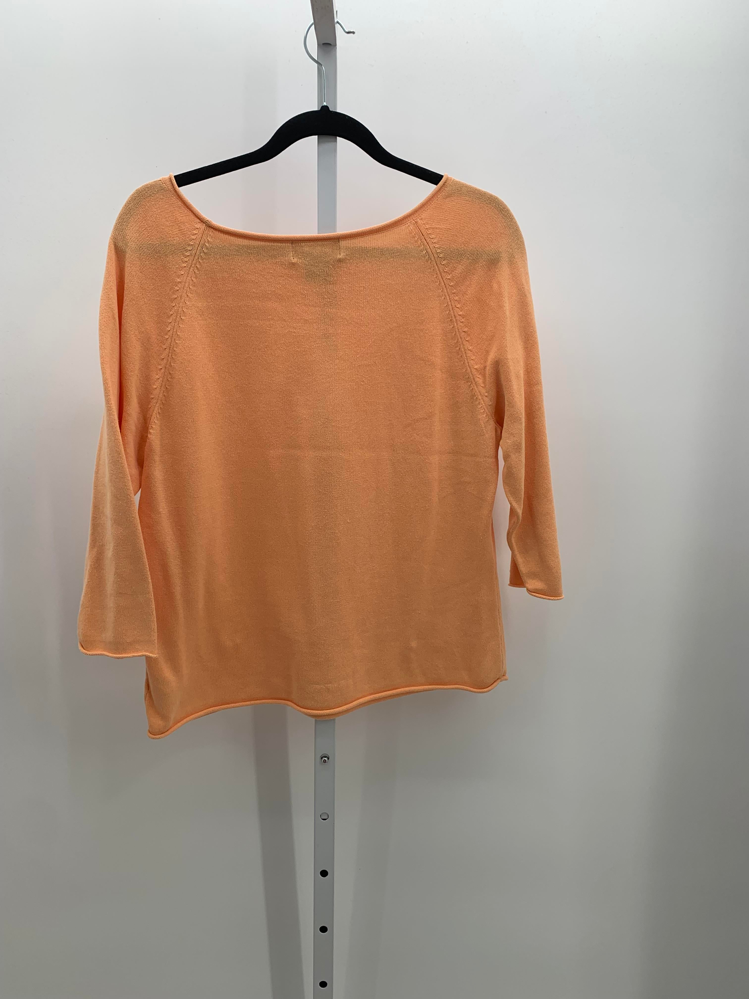 Eddie Bauer Size Large Misses 3/4 Sleeve Sweater