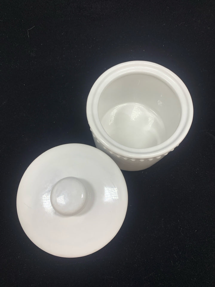 WHITE CERAMIC BUTTER BELL.