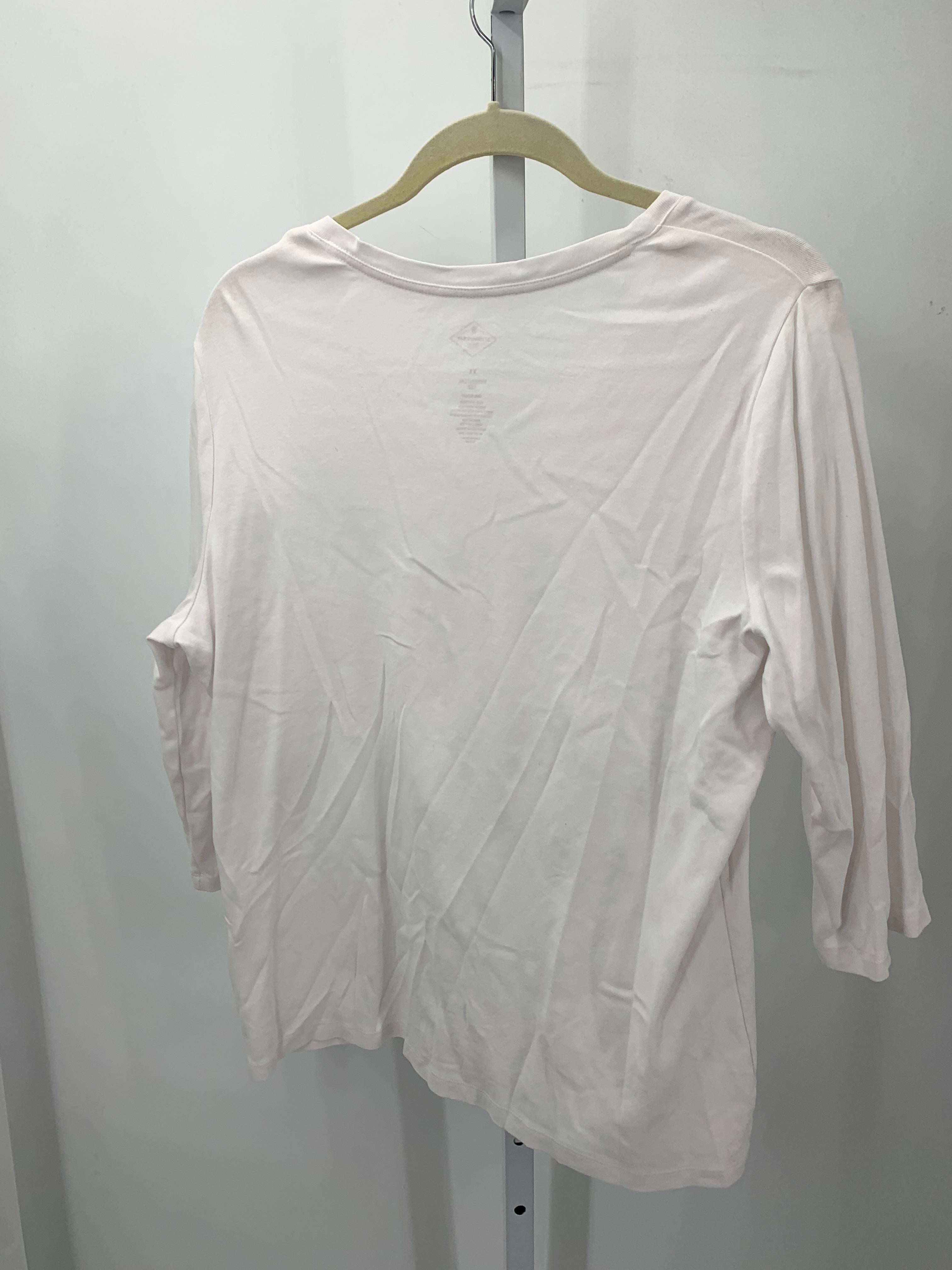 St. Johns Bay Size Extra Large Misses 3/4 Sleeve Shirt