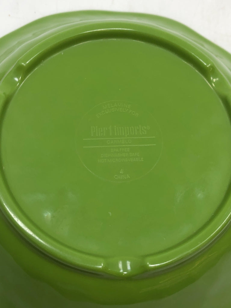 4PC BLUE/GREEN MELAMINE PLATES+BOWLS.
