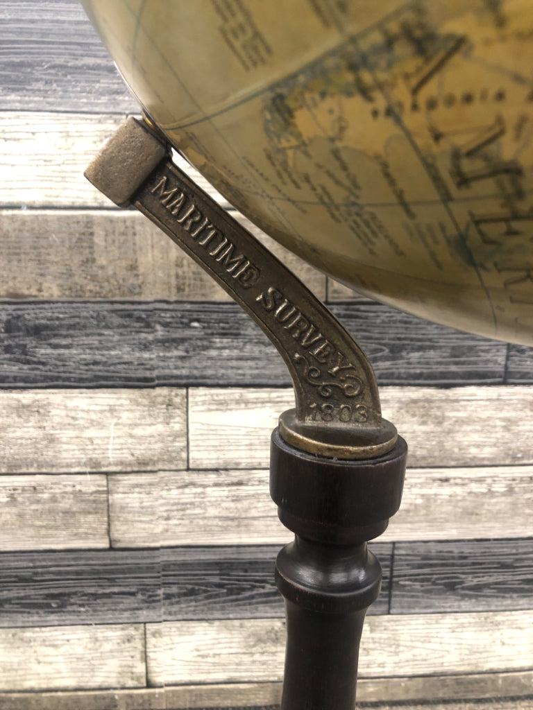 VTG FLOOR MARITIME SURVEY 1803 STANDING GLOBE.