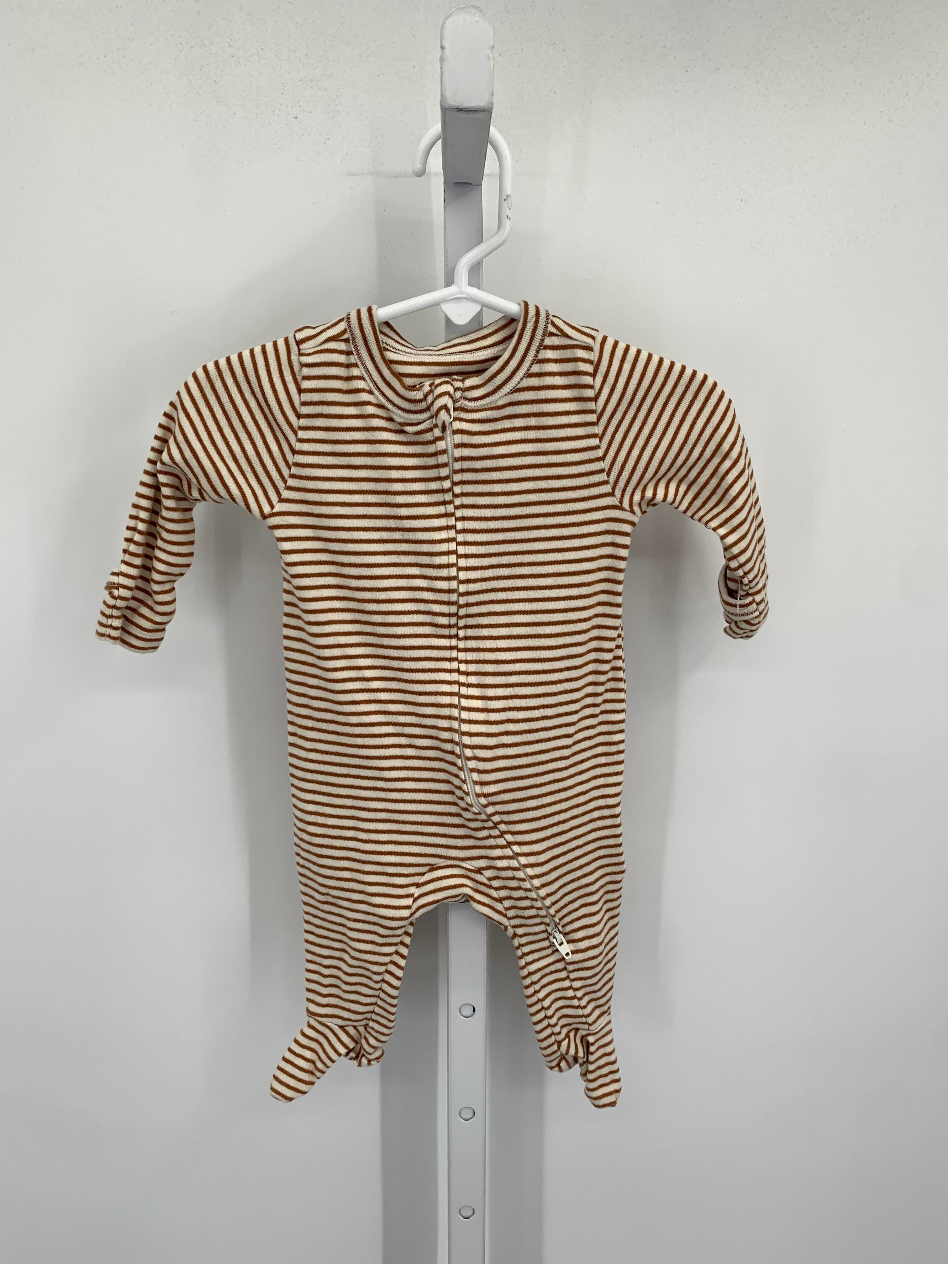 BROWN STRIPES ZIP KNIT