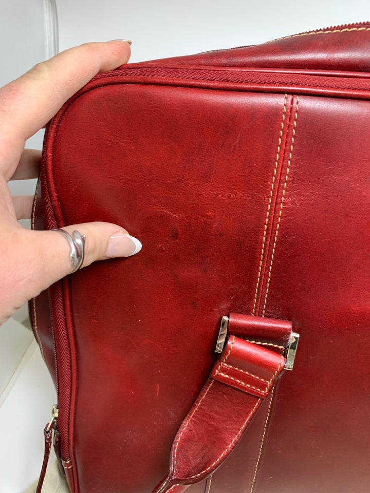 Levenger Leather Briefcase Tote w/ Dust Bag