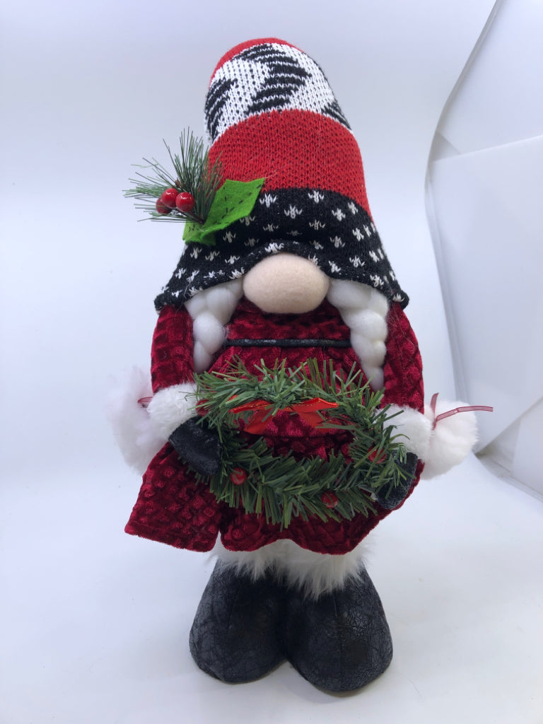 RED DRESS GIRL GNOME.