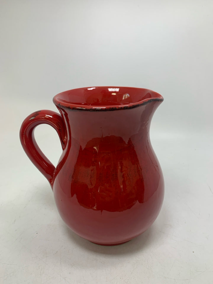 DARK RED TERRA COTTA PITCHER MADE IN ITALY.
