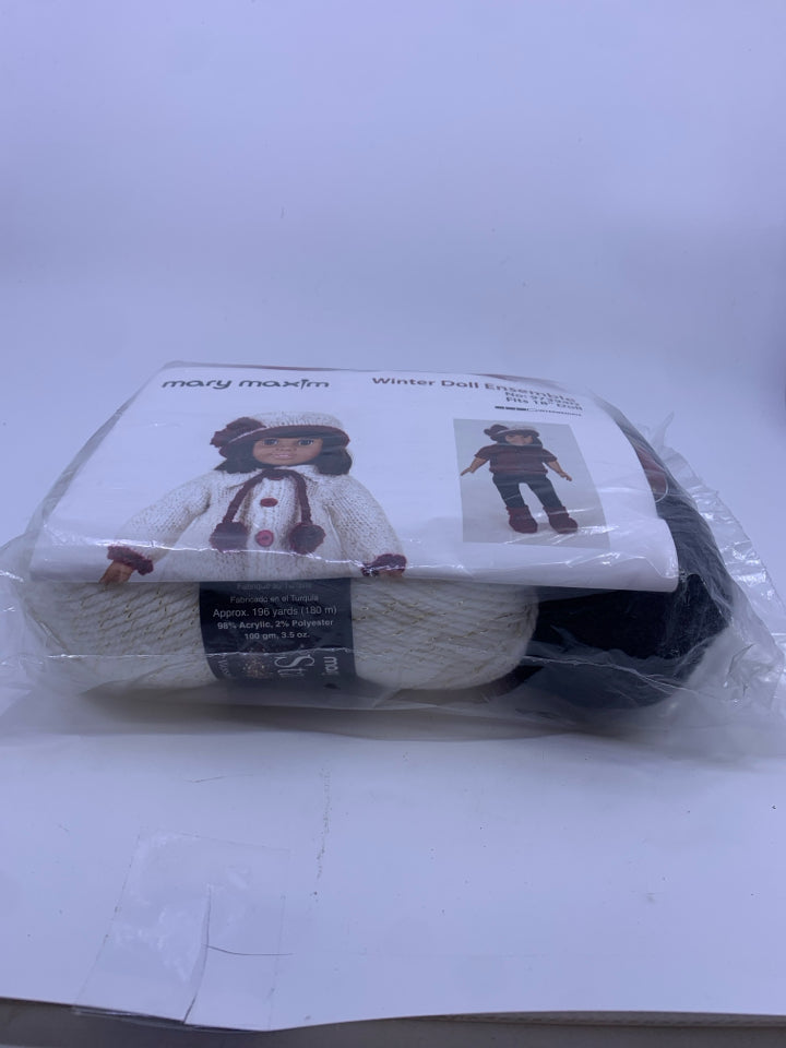 NIP 18" DOLL CLOTHING YARN KIT