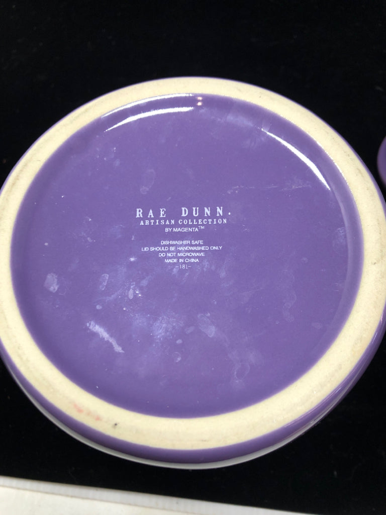 "SPOOKY" PURPLE CANISTER - RAE DUNN.