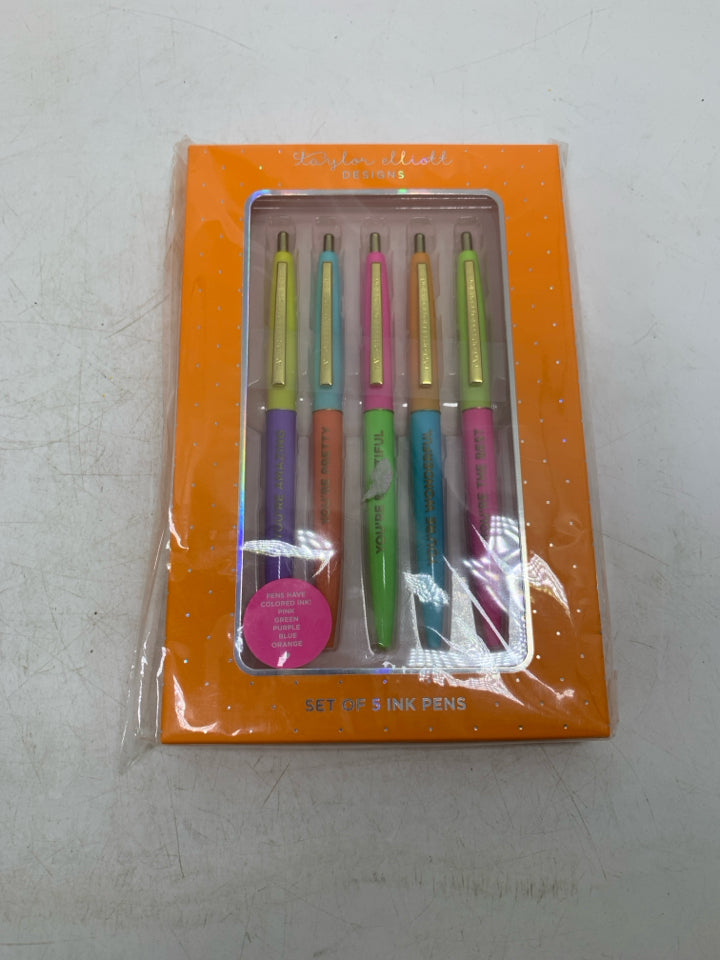 NIP 5 WORDS OF ENCOURAGEMENT INK PENS.