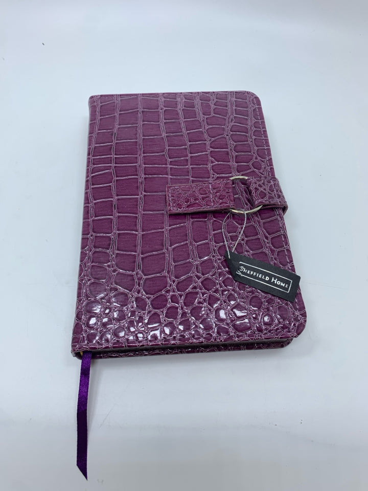 PURPLE FAUX SNAKESKIN NOTEBOOK.