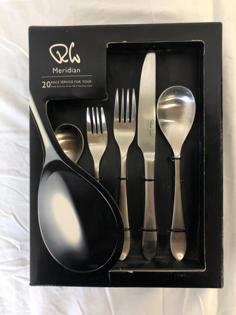 NIB RW MERIDIAN 20 PIECE STAINLESS STEEL CUTLERY