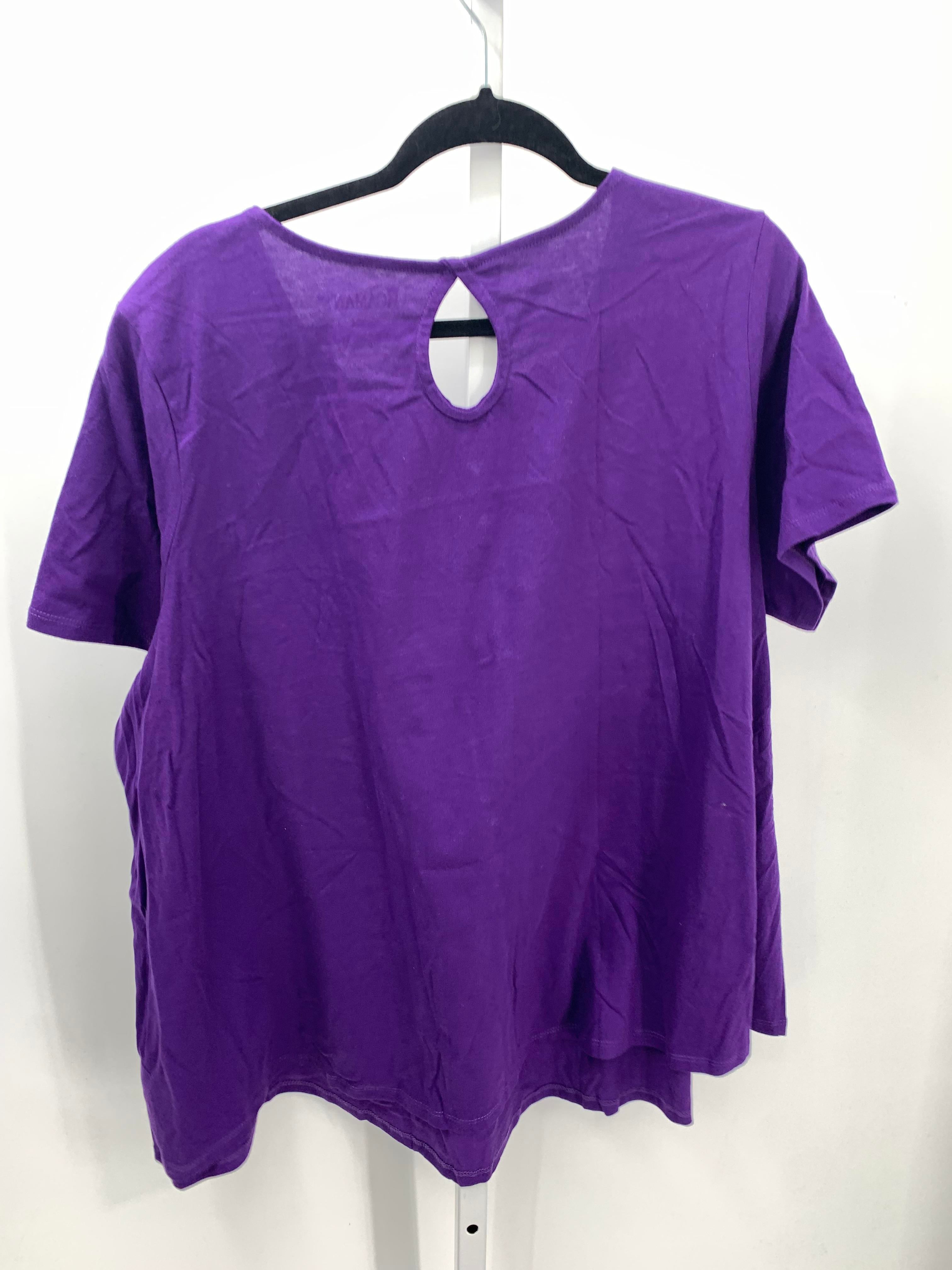 Roaman's Size 1X Womens Short Sleeve Shirt